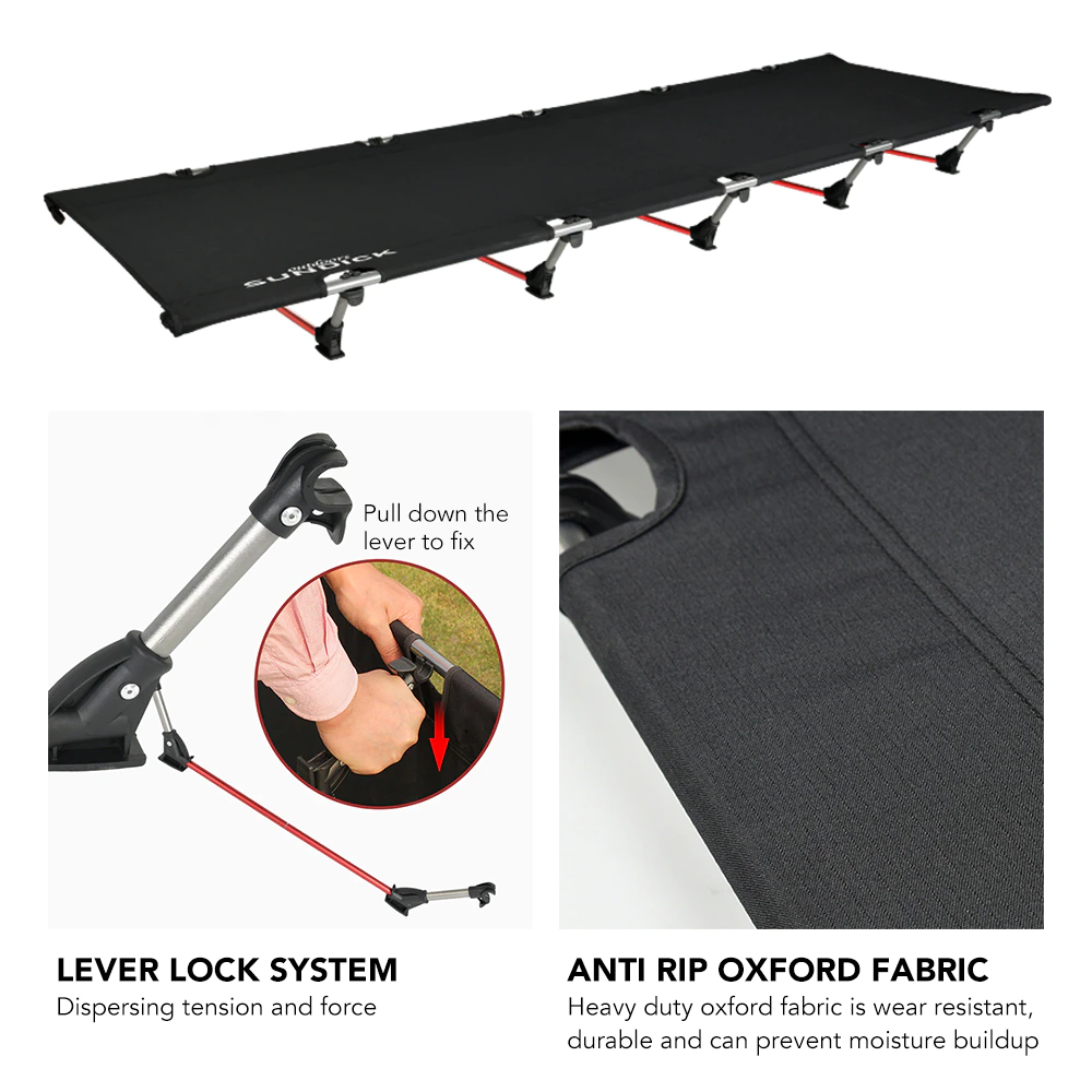 Cheap Goat Tents Portable Foldable Camping Cot Single Person Outdoor Folding Bed 330LB Bearing Weight Compact Outdoor Hiking Backpacking Picnic   